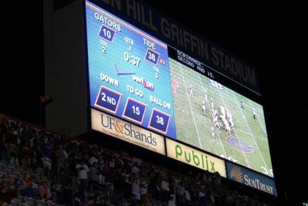 Scoreboard sign.