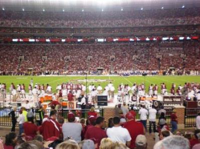 Fans in Football stadium.
