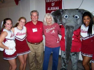 Group of people standing with Big AL.