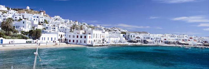 Greek town on beach