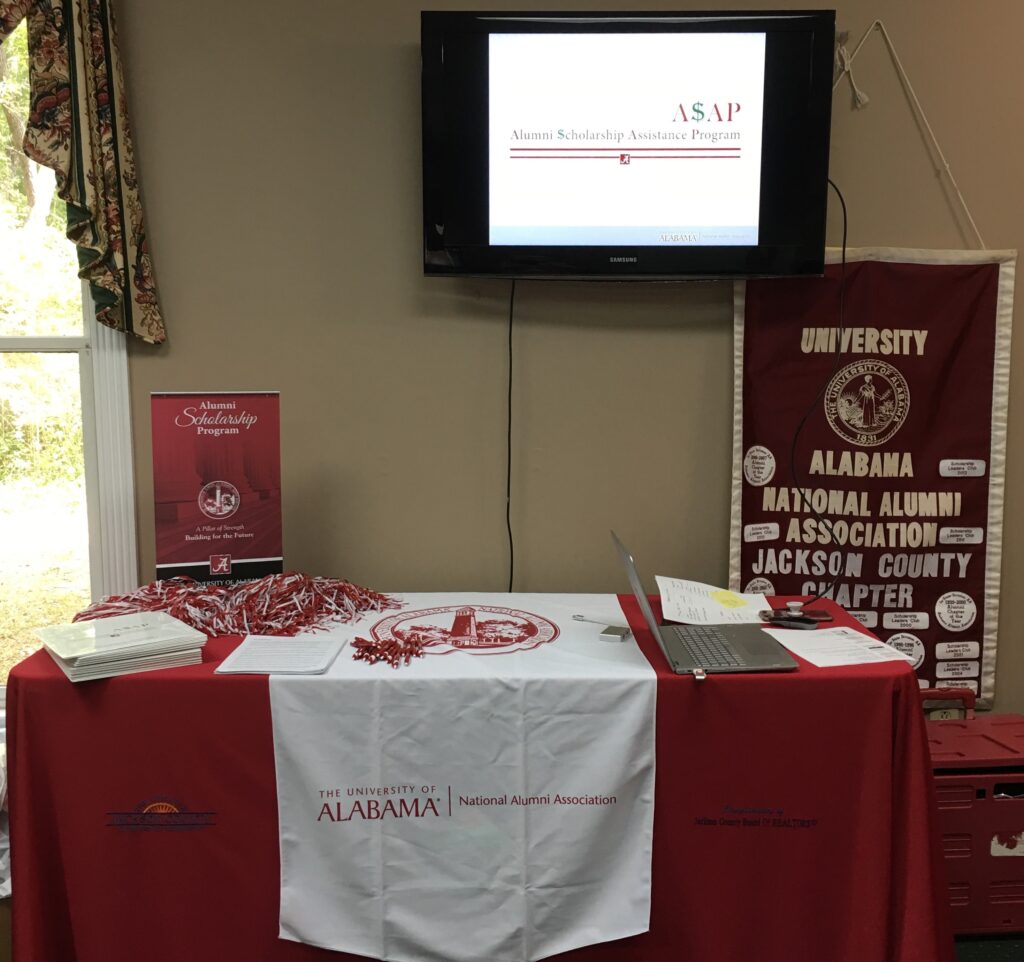 table with red and white table cloth